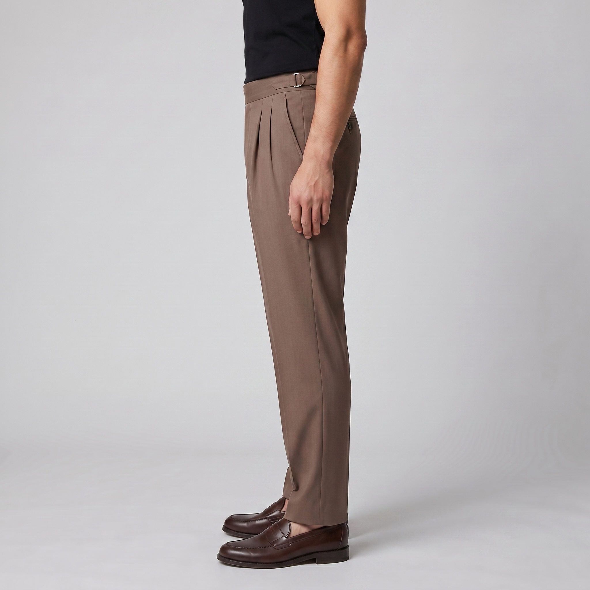 Anzughose Herren mit hohem Bund und formal tailliertem Schnitt – Giacomo