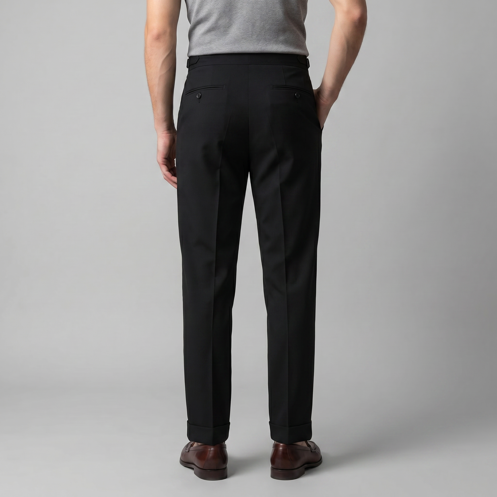 Anzughose Herren mit hohem Bund und formal tailliertem Schnitt – Giacomo