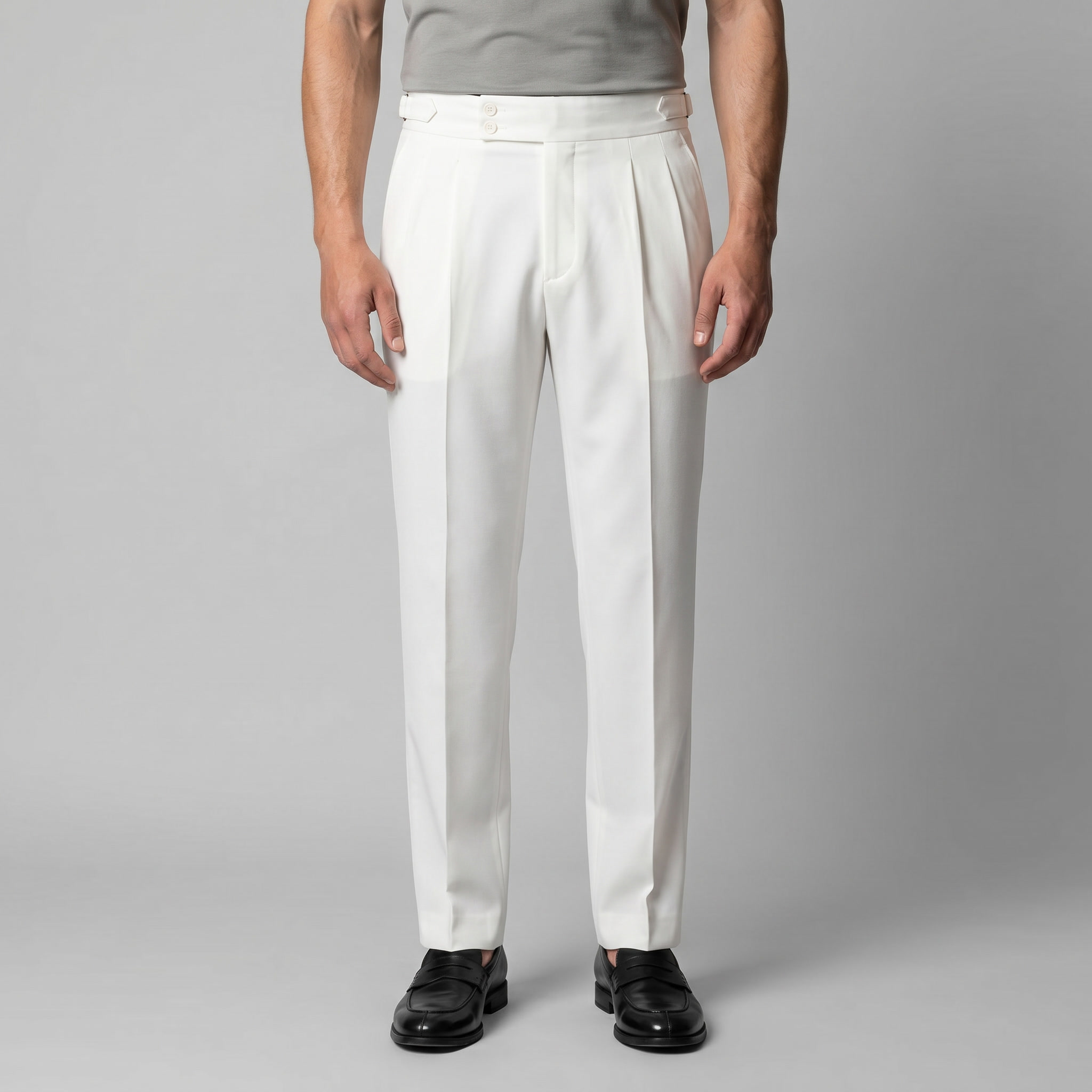 Anzughose Herren mit hohem Bund und formal tailliertem Schnitt – Giacomo