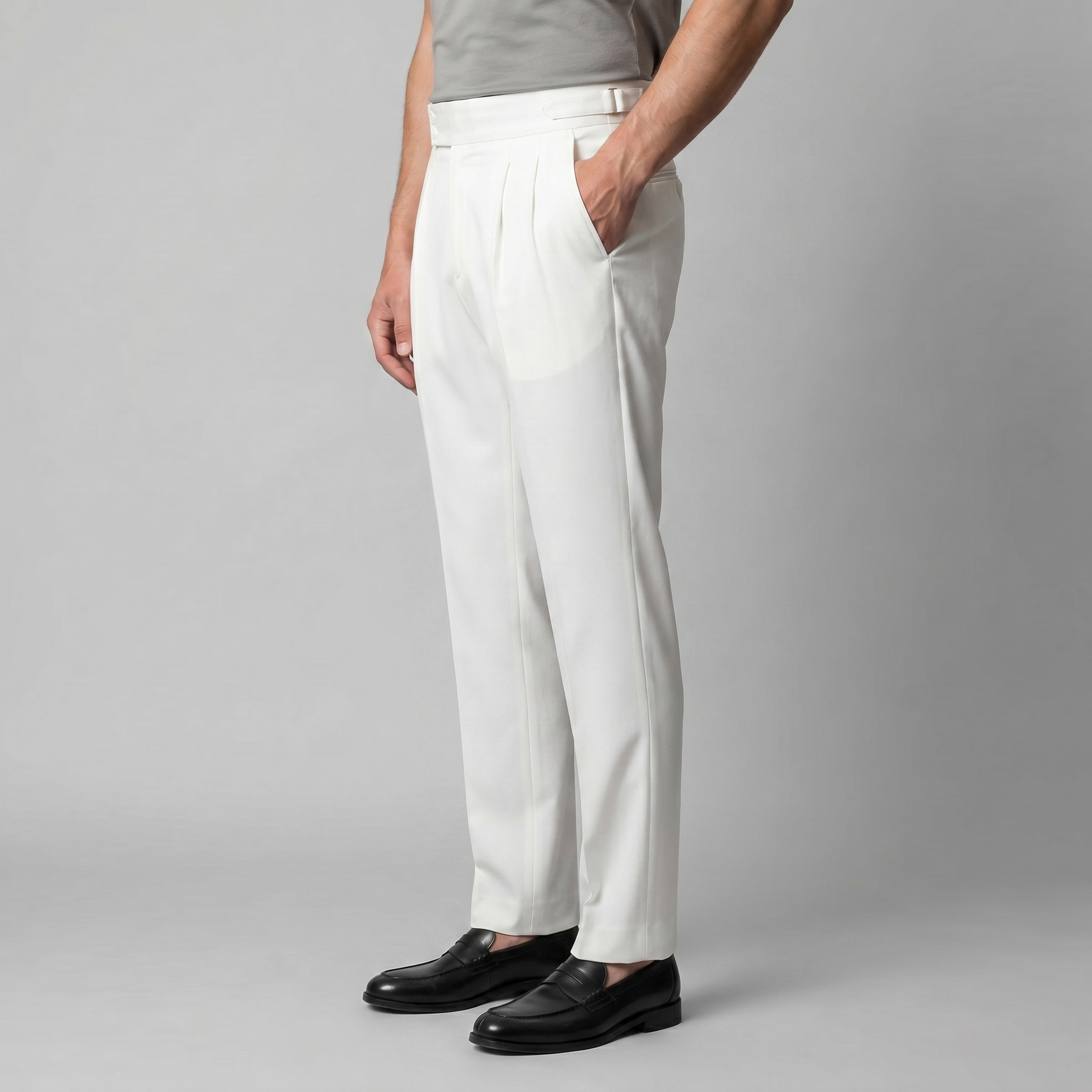 Anzughose Herren mit hohem Bund und formal tailliertem Schnitt – Giacomo