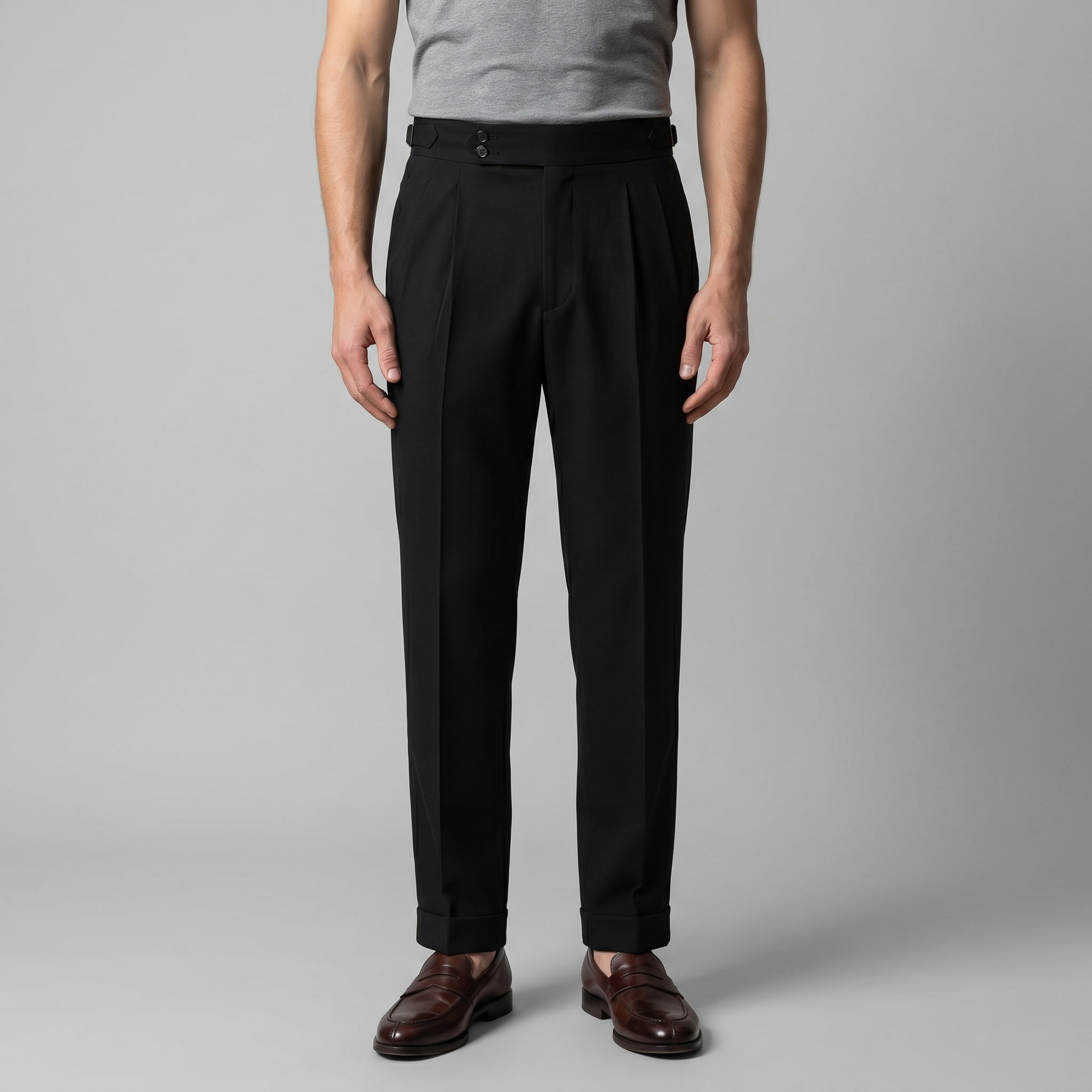 Anzughose Herren mit hohem Bund und formal tailliertem Schnitt – Giacomo