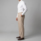 Anzughose Herren mit hohem Bund und geradem Straight-Leg-Schnitt – Ermanno