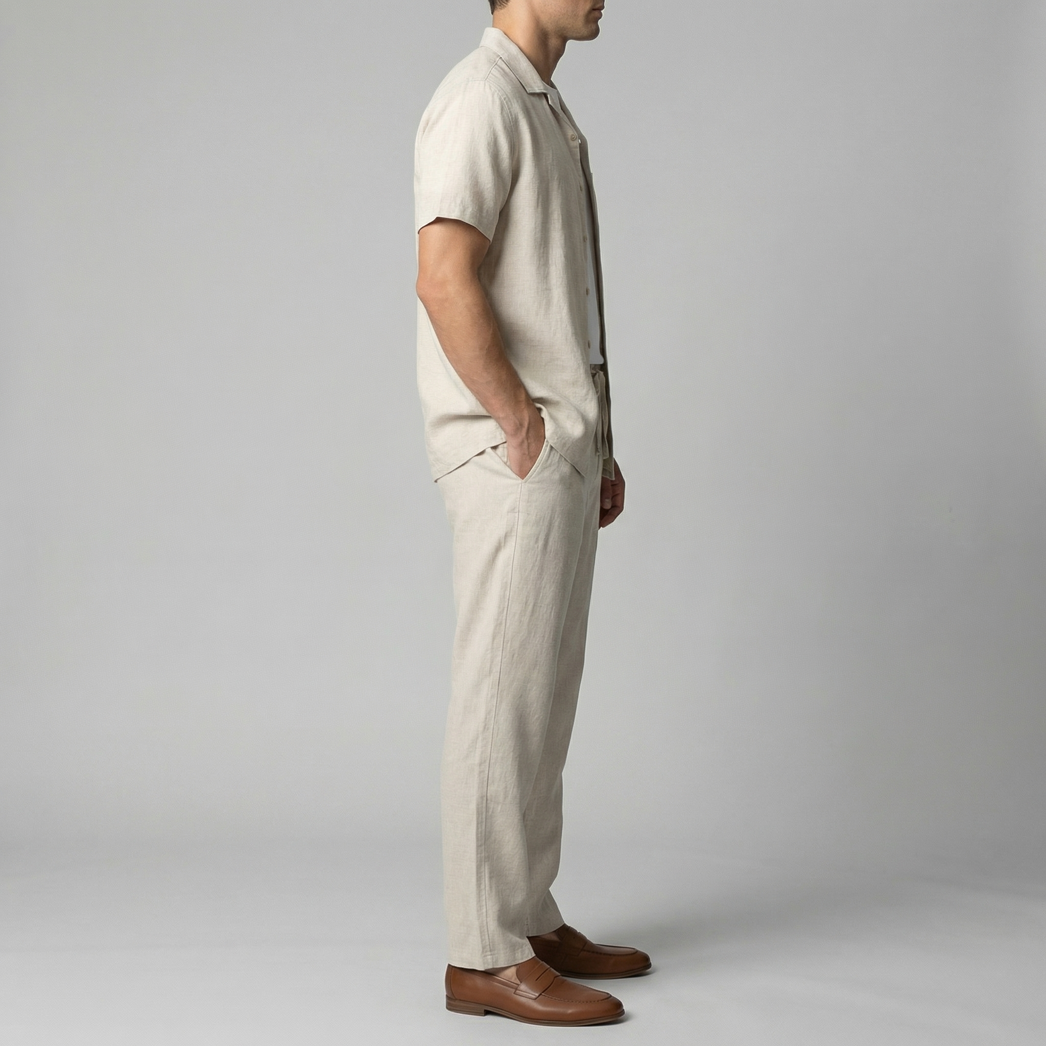 Leinenhose Herren mit Slim Fit Schnitt und schlanker Silhouette – Fiorenzo