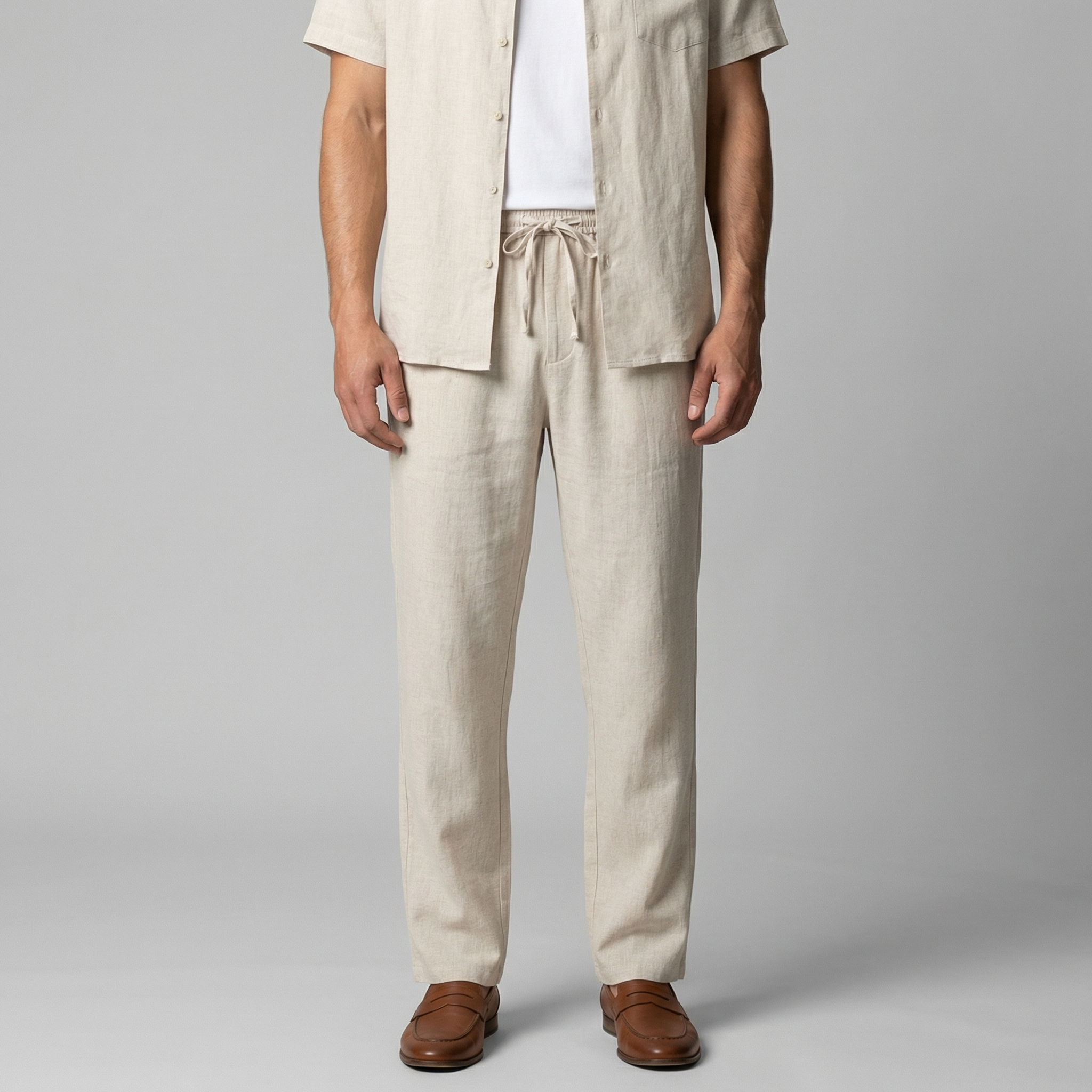 Leinenhose Herren mit Slim Fit Schnitt und schlanker Silhouette – Fiorenzo