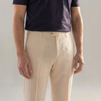 Leinenhose Herren mit geradem Schnitt und Knopfverschluss – Giacomo