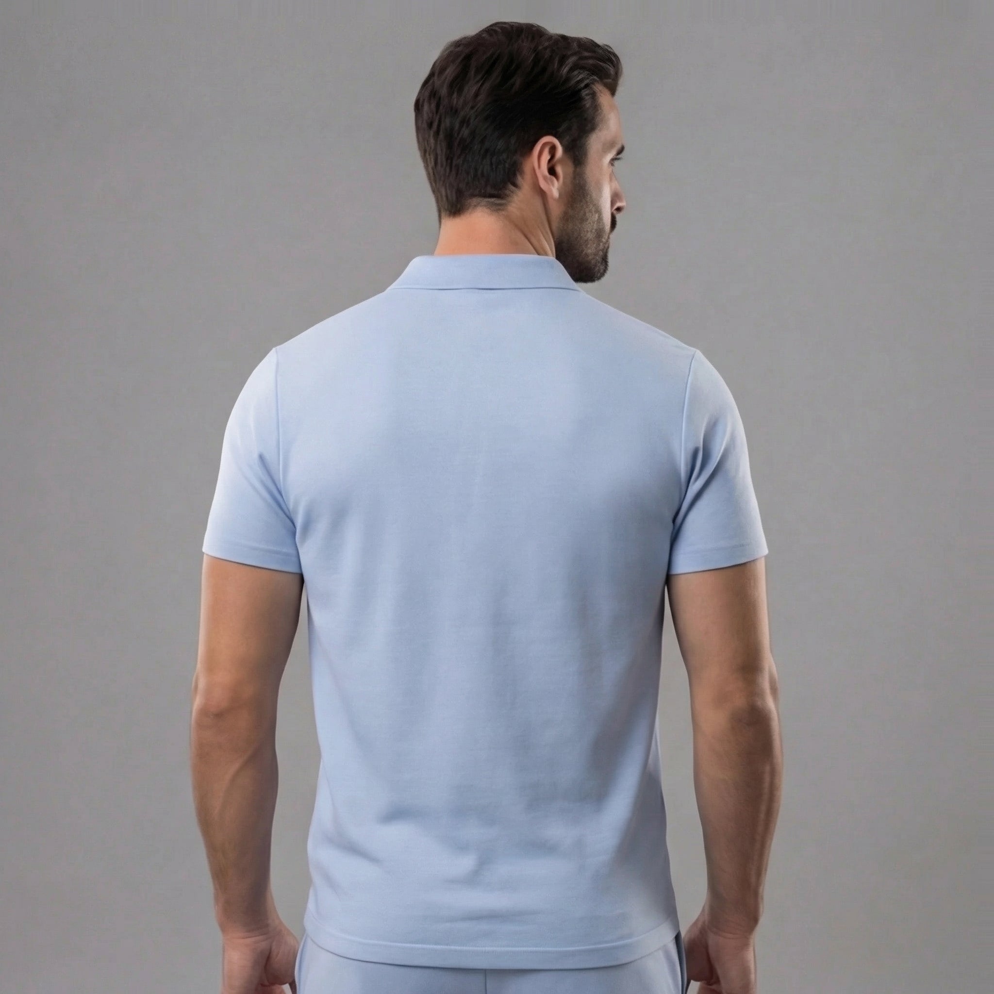 Zweiteiler Herren mit Polo-Shirt und Shorts in Piqué – Celestino