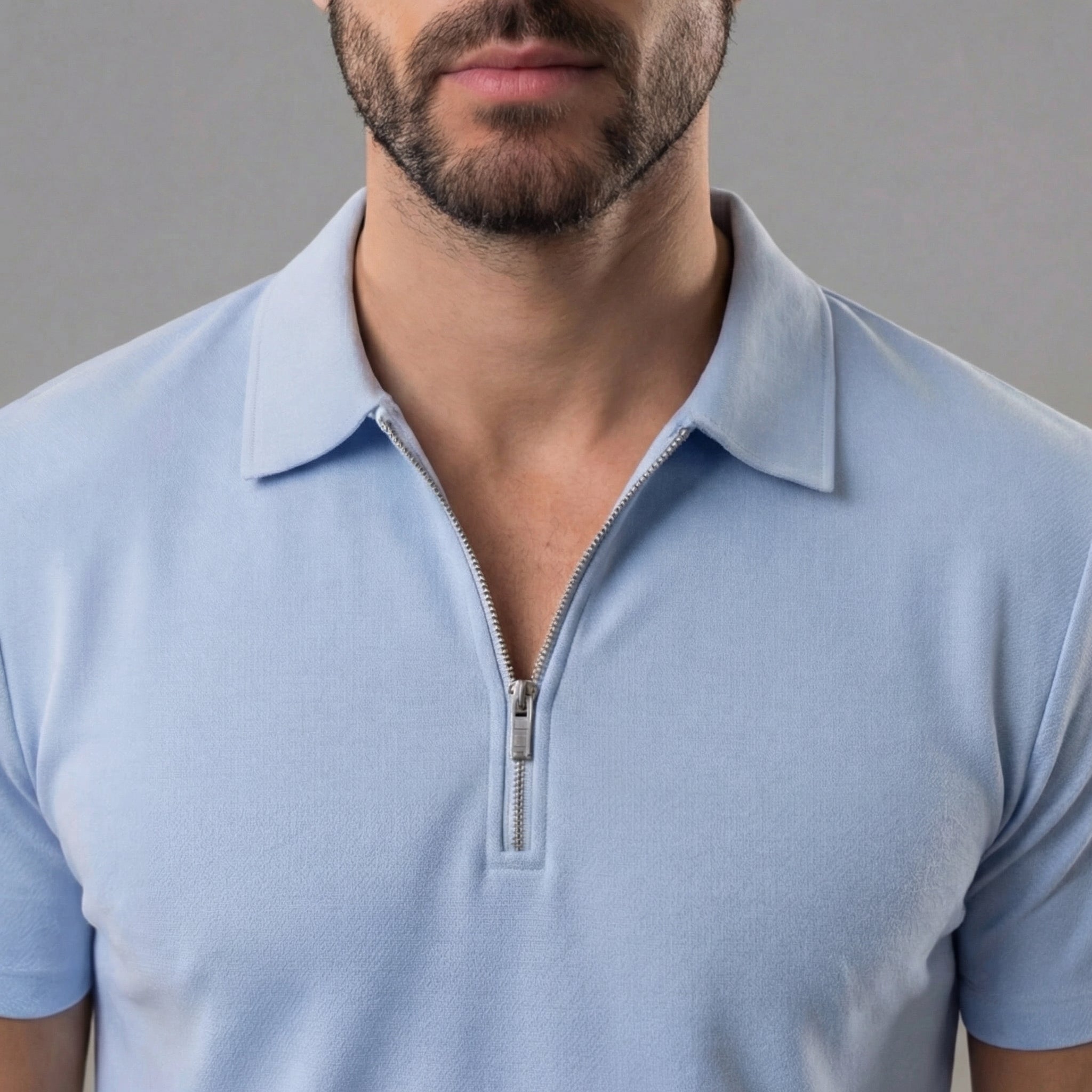 Zweiteiler Herren mit Polo-Shirt und Shorts in Piqué – Celestino