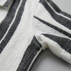 Kurzarmhemd Herren mit Streifen-Print und Cuban-Collar – Valentino