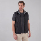 Softshell-Weste Herren mit Stehkragen und Kontrastfutter – Gregorio