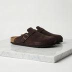 Clogs Herren mit Wildlederoptik und verstellbarer Schnalle – Benedetto