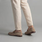 Loafer Herren mit goldfarbenem Bit-Detail und Wildlederoptik – Marco