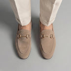 Loafer Herren mit goldfarbenem Bit-Detail und Wildlederoptik – Marco