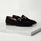 Loafer Herren mit goldfarbenem Bit-Detail und Wildlederoptik – Marco