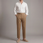 Anzughose Herren mit Tailored Fit und klassischen Bundfalten – Edoardo
