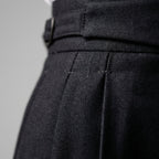 Anzughose Herren mit Tailored Fit und klassischen Bundfalten in Wollmix – Salvatore
