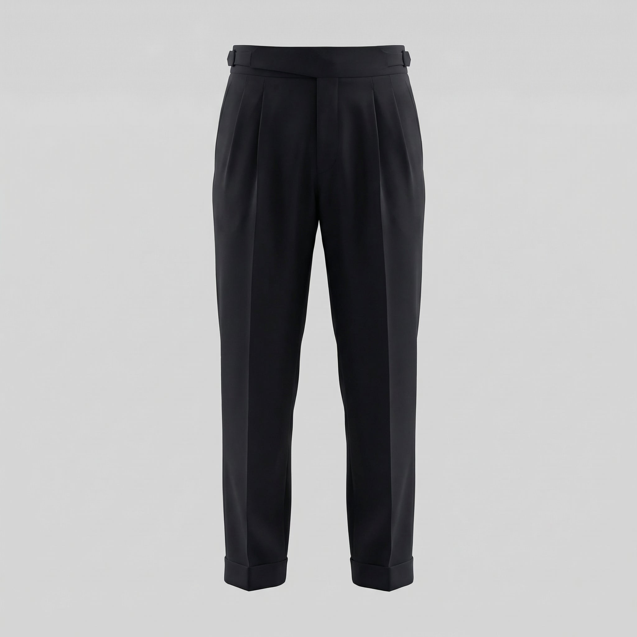 Anzughose Herren mit Tailored Fit und klassischen Bundfalten in Wollmix – Salvatore