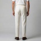 Anzughose Herren mit Tailored Fit und klassischen Bundfalten in Wollmix – Salvatore