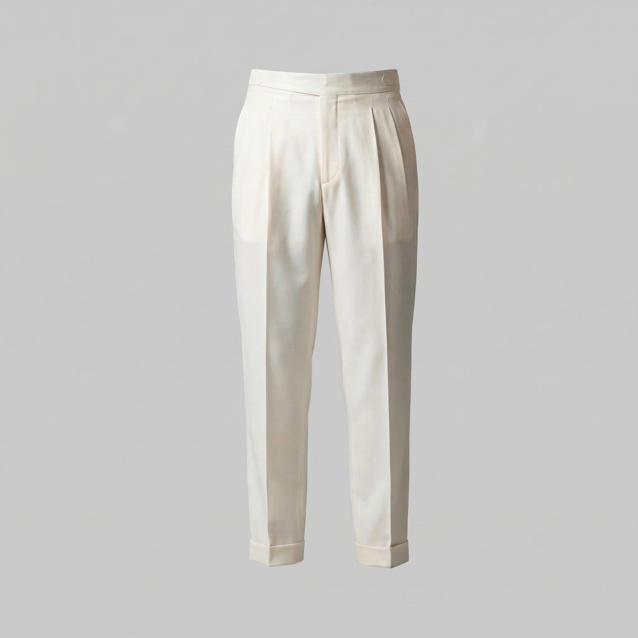 Anzughose Herren mit Tailored Fit und klassischen Bundfalten in Wollmix – Salvatore