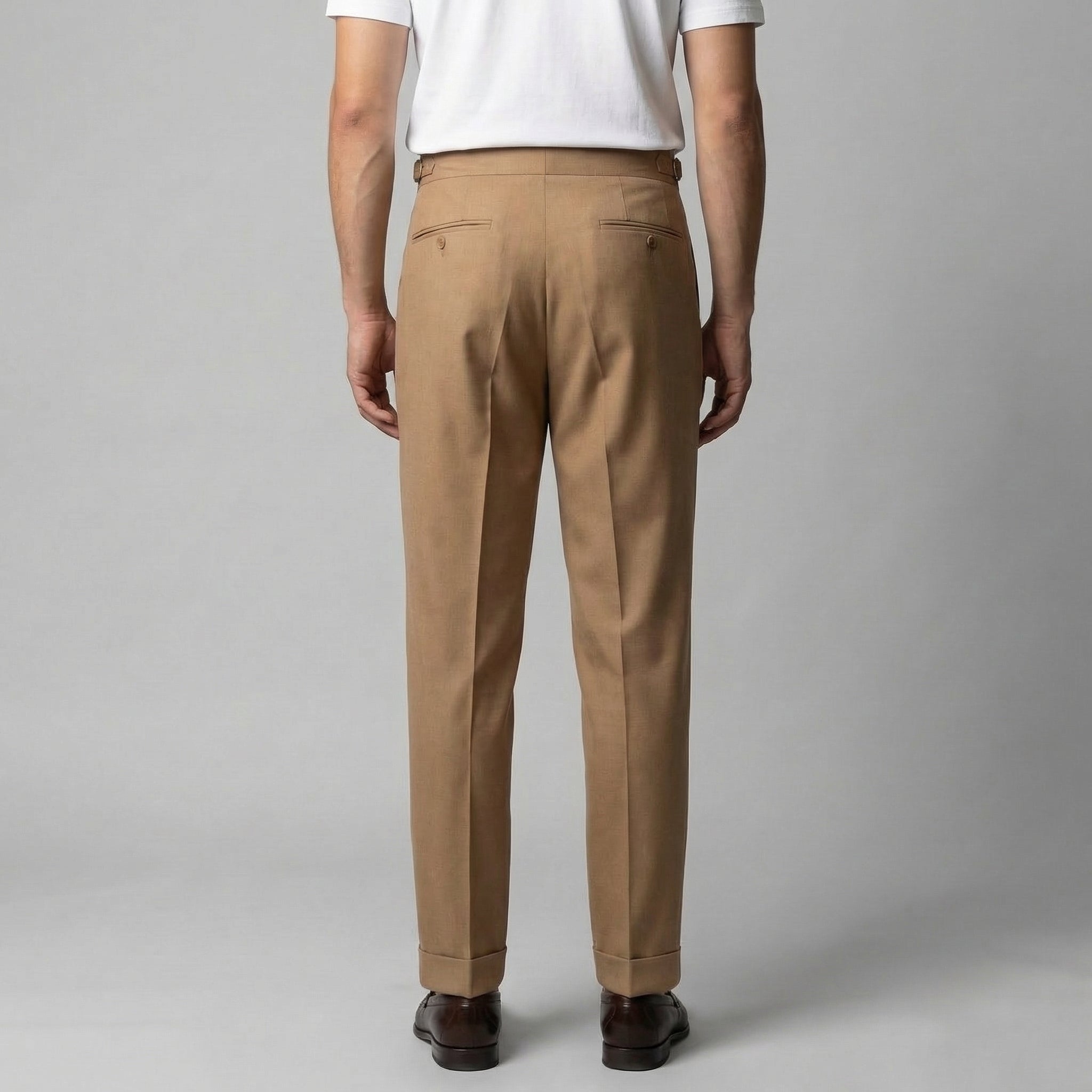 Anzughose Herren mit Tailored Fit und klassischen Bundfalten in Wollmix – Salvatore