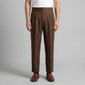 Anzughose Herren mit Tailored Fit und klassischen Bundfalten in Wollmix – Salvatore