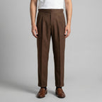 Anzughose Herren mit Tailored Fit und klassischen Bundfalten in Wollmix – Salvatore