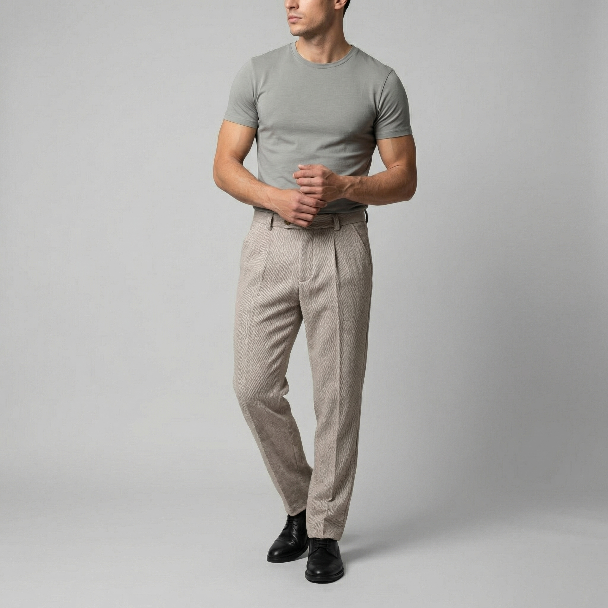 Anzughose Herren mit Tapered Leg und klassischem Schnitt – Celestino