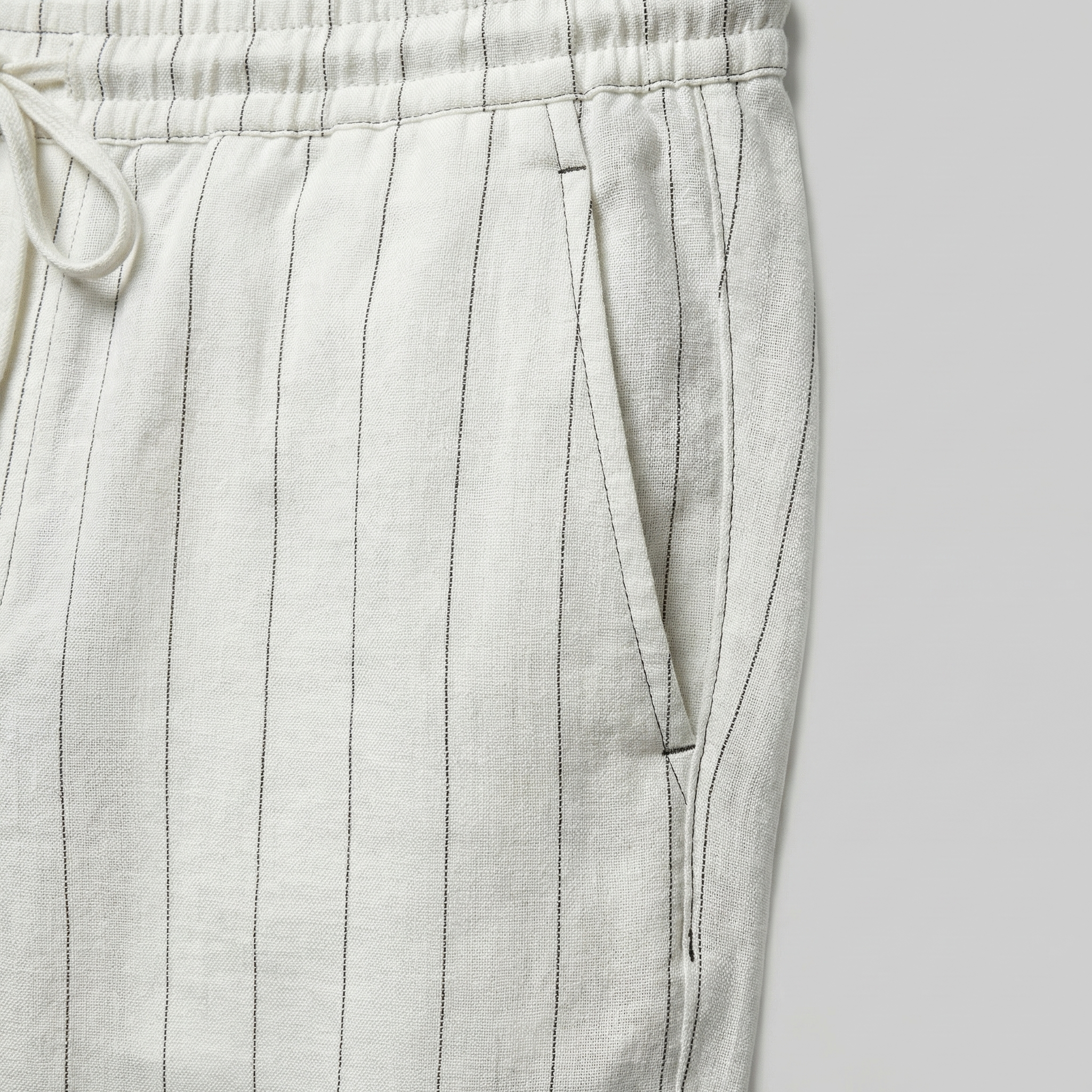 Leinenhose Herren mit Tunnelzugbund und geradem Schnitt – Cornelio