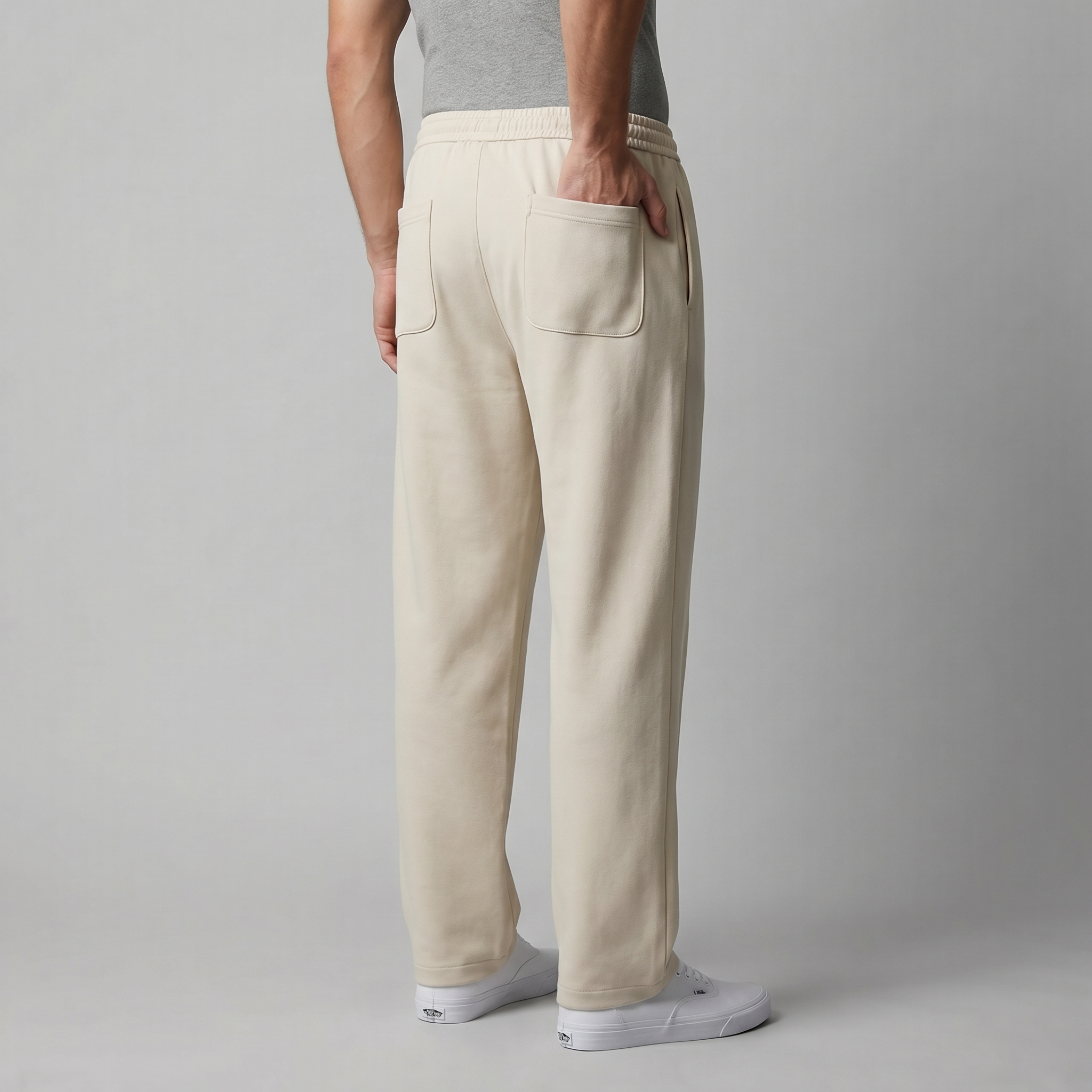 Leinenhose Herren mit weitem Bein und Tunnelzugbund – Valentino