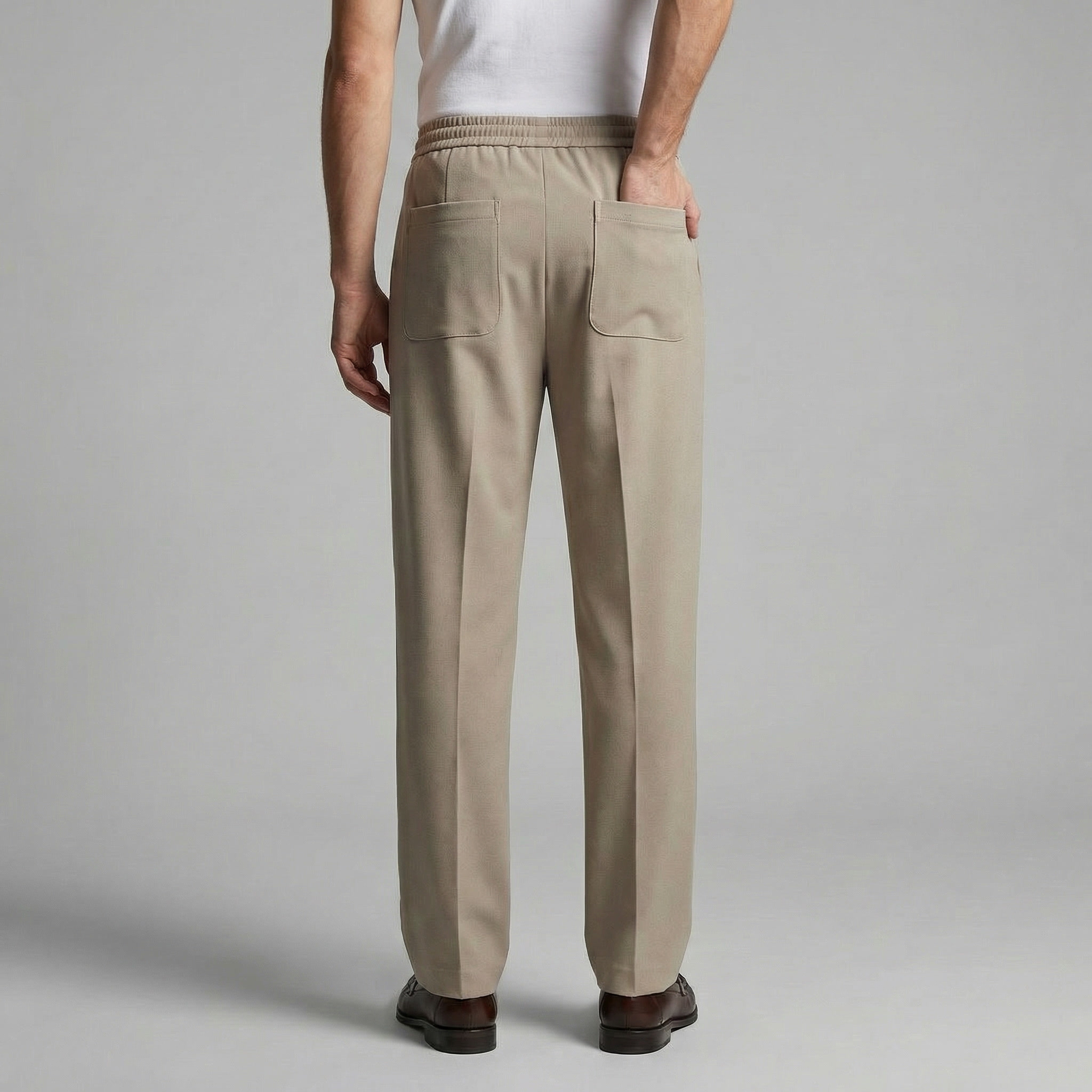 Leinenhose Herren mit weitem Bein und Tunnelzugbund – Valentino