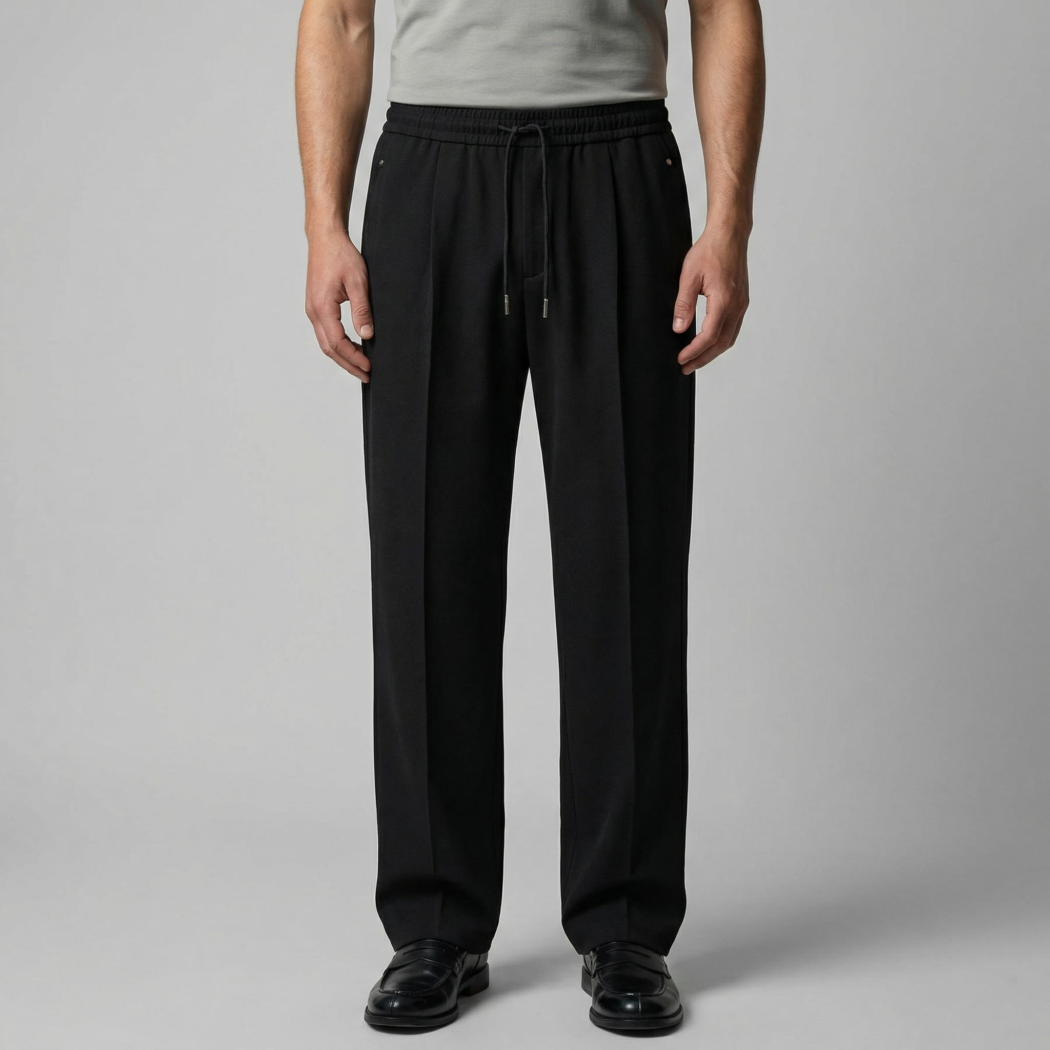 Leinenhose Herren mit weitem Bein und Tunnelzugbund – Valentino