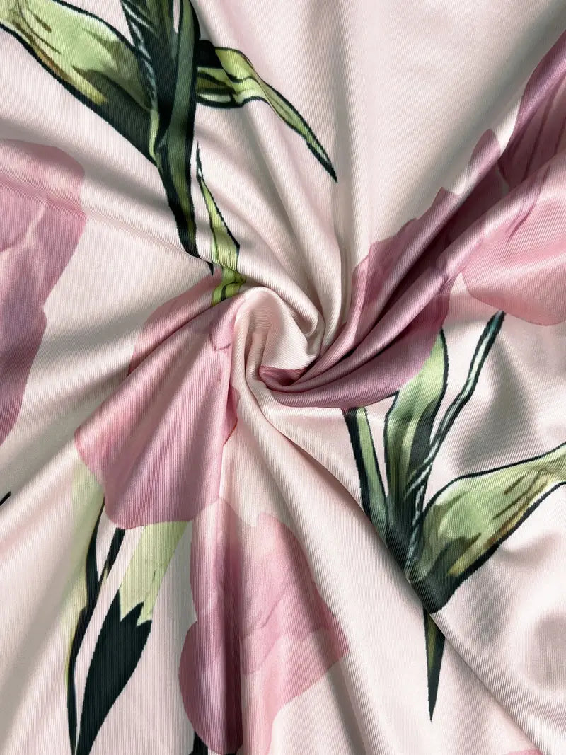 Zweiteiler Damen mit Blumenprint-Midikleid und passendem Kurzjacke – Florentine