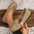 Loafer Damen mit Quastendetail und Ziersteppung in Wildlederoptik – Brunella