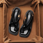 Sandalen Damen mit überkreuzten Riemen und Slingback-Schnalle – Floriana