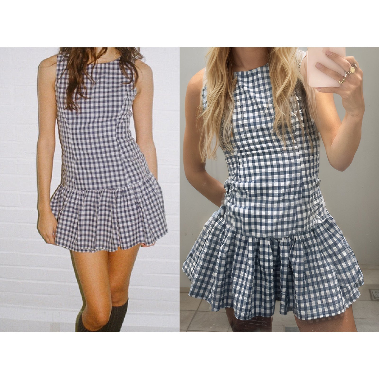 Minikleid Damen mit Polka-Dot-Print und Rüschensaum – Dotilde