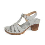Sandaletten Damen mit T-Steg-Cutout und Blockabsatz – Valentina