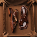 Sandalen Damen mit überkreuzten Riemen und Slingback-Schnalle – Floriana