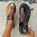 Sandalen Damen mit breitem Schwenkband und Zehenring – Aurelia