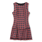 Minikleid Damen mit Polka-Dot-Print und Rüschensaum – Dotilde