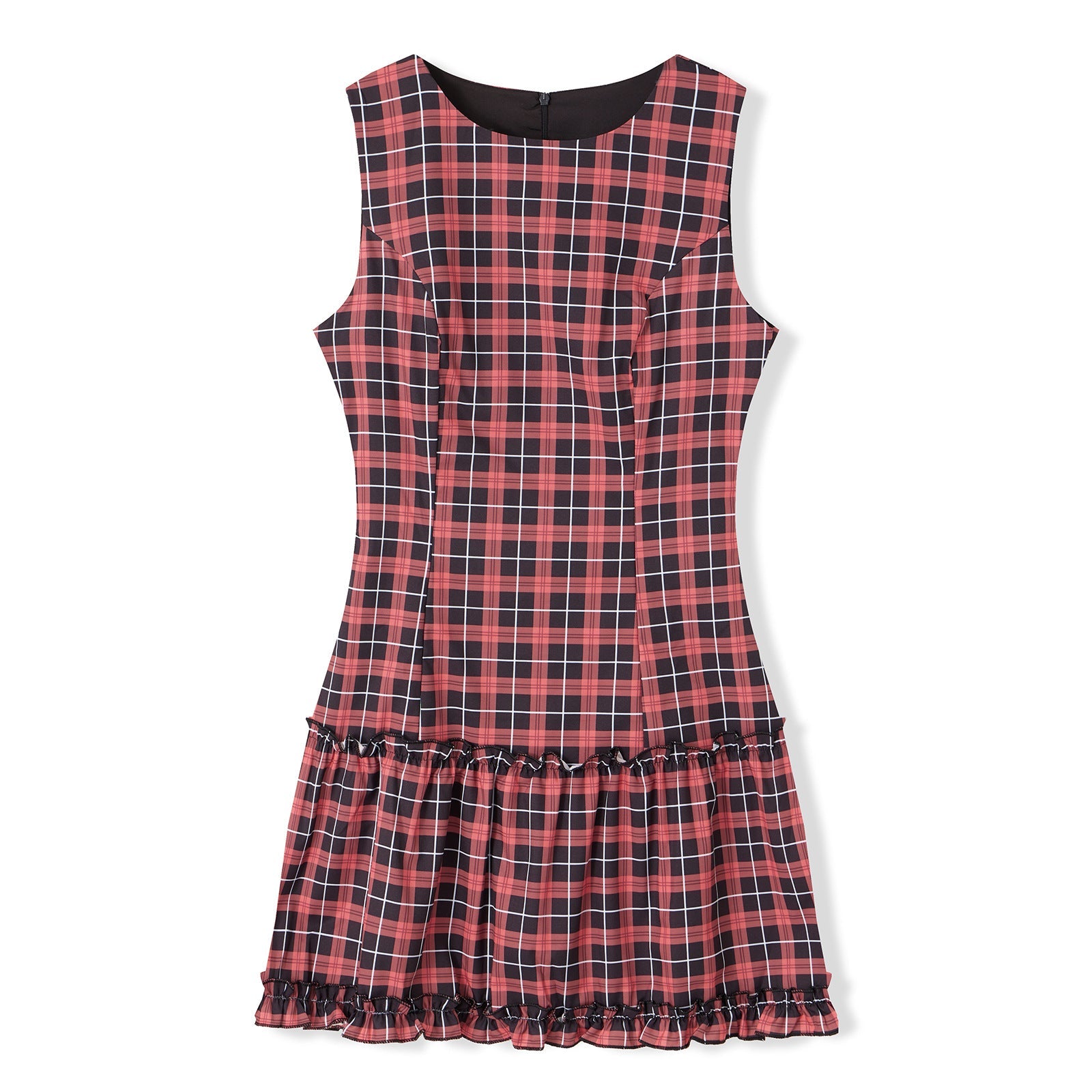 Minikleid Damen mit Polka-Dot-Print und Rüschensaum – Dotilde