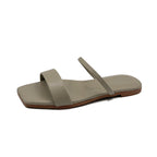 Sandalen Damen mit Zwei-Riemen-Design und quadratischer Zehenpartie – Calista
