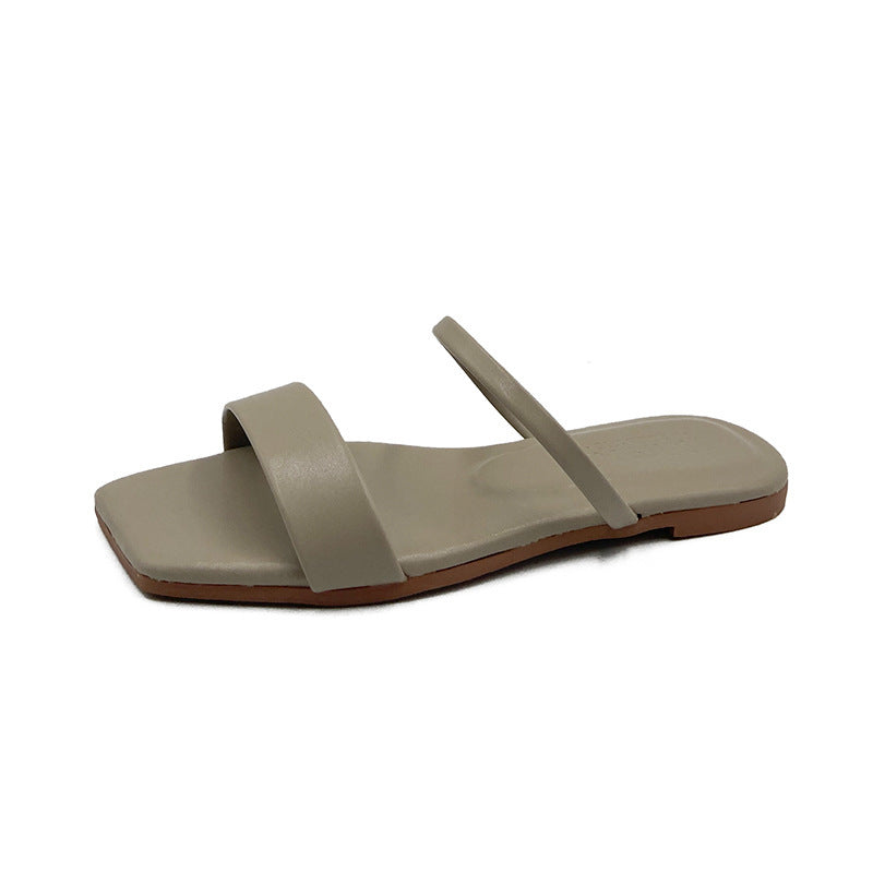 Sandalen Damen mit Zwei-Riemen-Design und quadratischer Zehenpartie – Calista