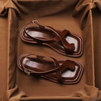 Sandalen Damen mit überkreuzten Riemen und Slingback-Schnalle – Floriana