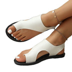 Sandalen Damen mit breitem Schwenkband und Zehenring – Aurelia