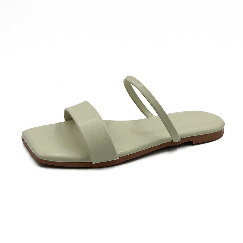 Sandalen Damen mit Zwei-Riemen-Design und quadratischer Zehenpartie – Calista
