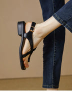 Sandalen Damen mit überkreuzten Riemen und Slingback-Schnalle – Floriana