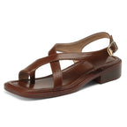 Sandalen Damen mit überkreuzten Riemen und Slingback-Schnalle – Floriana