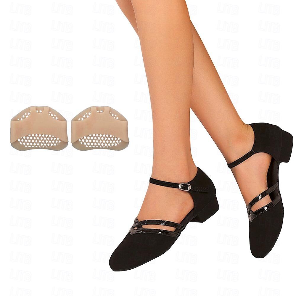 Tanzschuhe Damen mit Knöchelriemen und Lackoptik-Details – Isadora