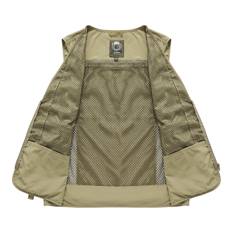 Anglerweste Herren mit Multi-Pocket und Mesh-Futter – Massimo