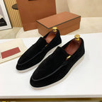 Loafer Herren aus Wildleder mit weißer Sohle – Edoardo