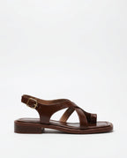 Sandalen Damen mit überkreuzten Riemen und Slingback-Schnalle – Floriana